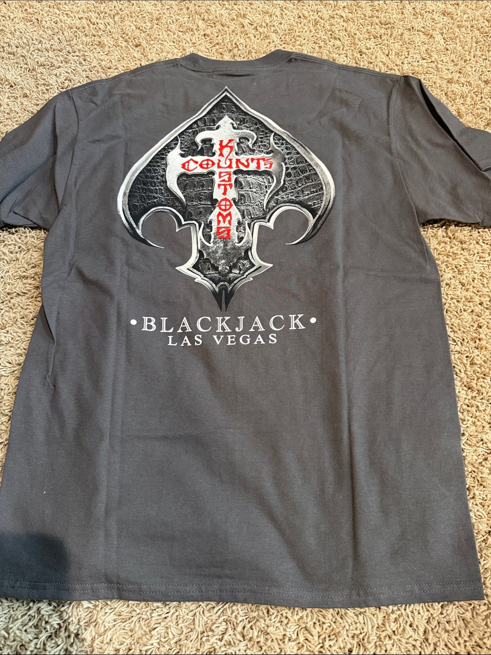Counts Kustoms Blackjack Las Vegas Graphic Tee - Men's Charcoal